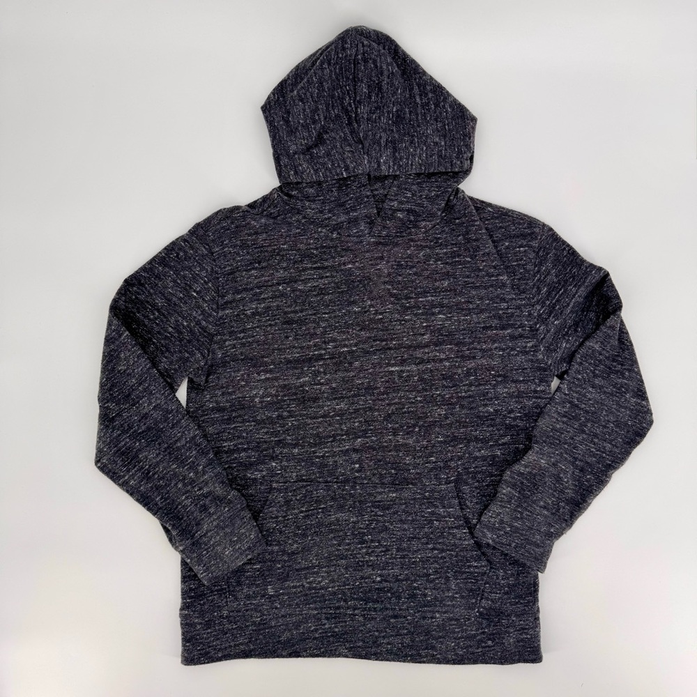 Gap Kids Cotton Blend Long Sleeve Hoodie Kangaroo Pocket Heather Gray Size XL